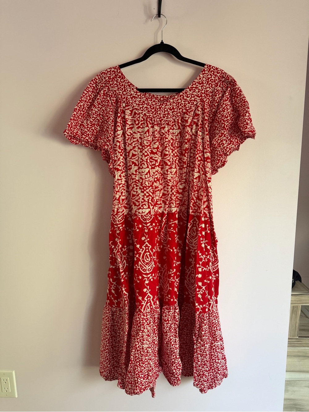 Red Patterned Women’s Summer Dress